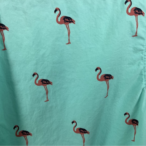 Pre-owned Sunrise Kingdom Men’s Flamingo Short-Sleeve, Button Down Shirt, Size S - Picture 3 of 9